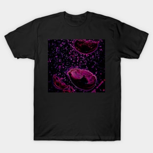 Glowing Jellyfish Cyberpunk/Neon/Vaporwave Inspired Art T-Shirt